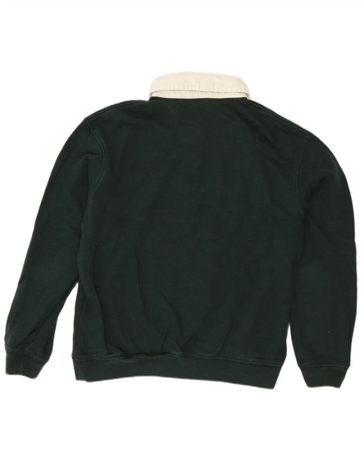 Zara Herre Polo Neck Sweatshirt Jumper Lille Grøn Colourblock