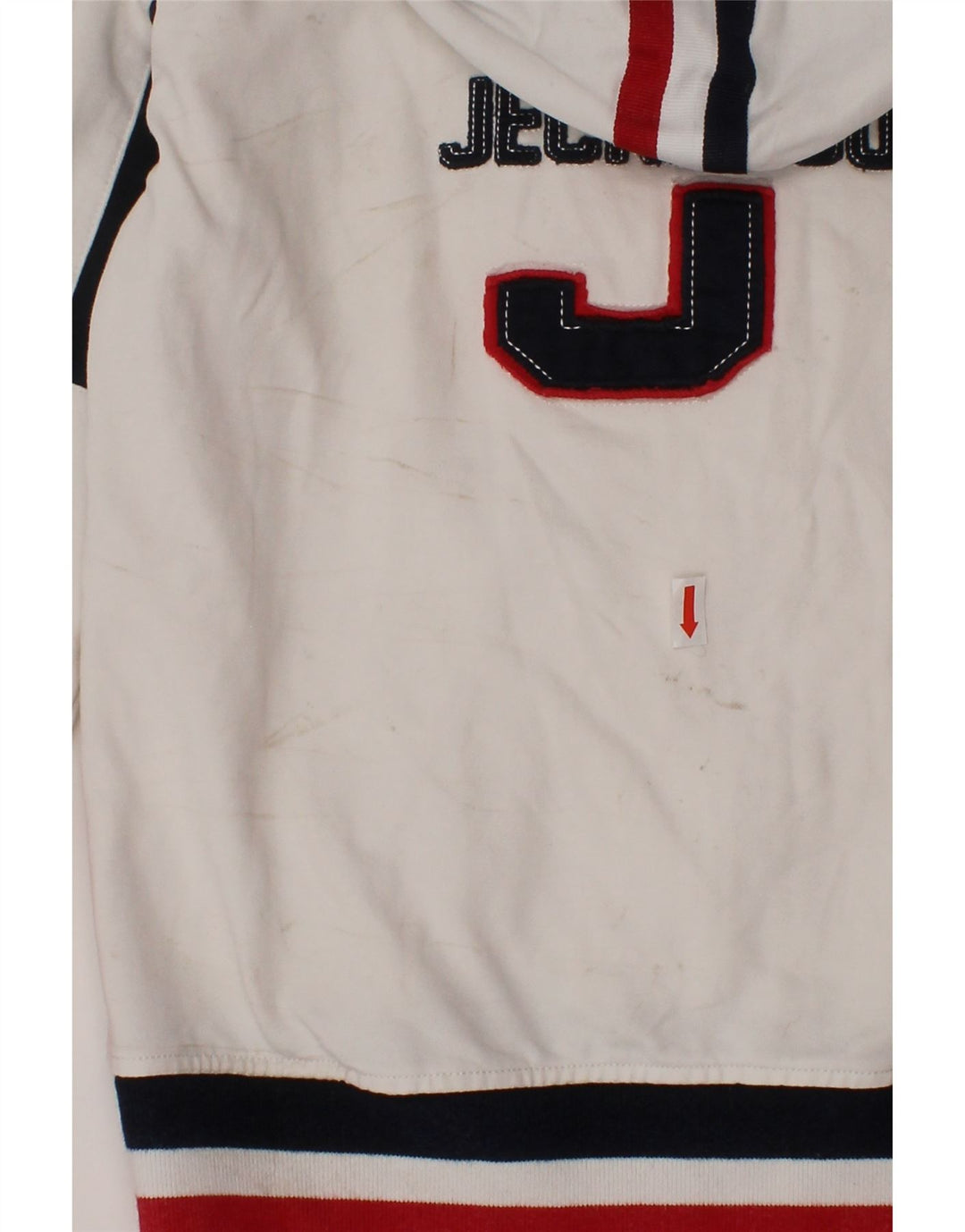 JECKERSON Drenge grafisk hættetrøje med lynlås 9-10 år Hvid Colourblock