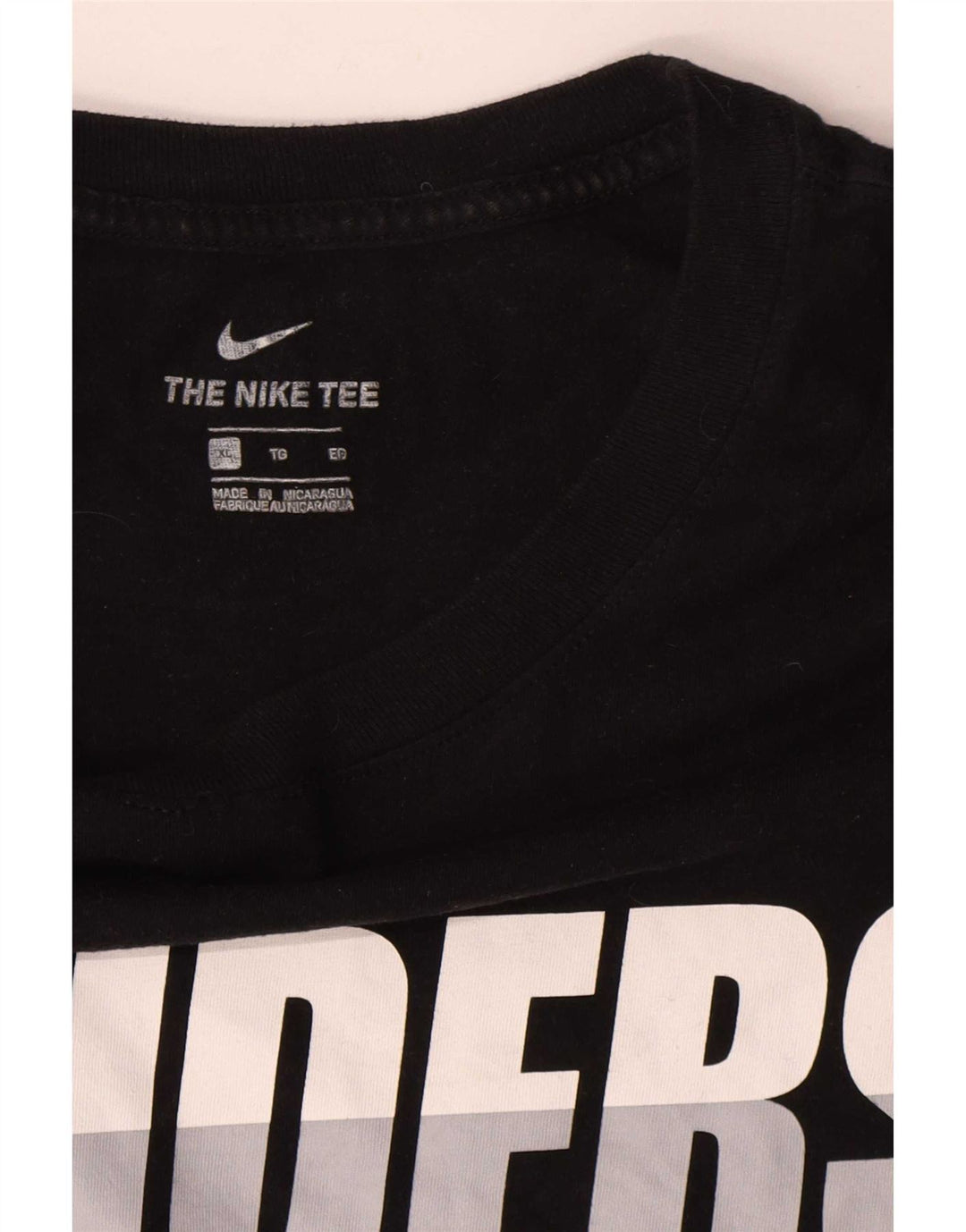 Nike Herre Raiders Grafisk T-Shirt Top XL Sort