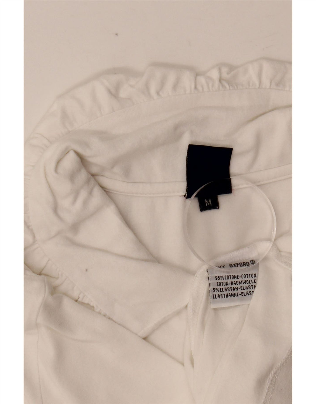 IVY OXFORD Dame Polo Shirt UK 12 Medium White Bomuld