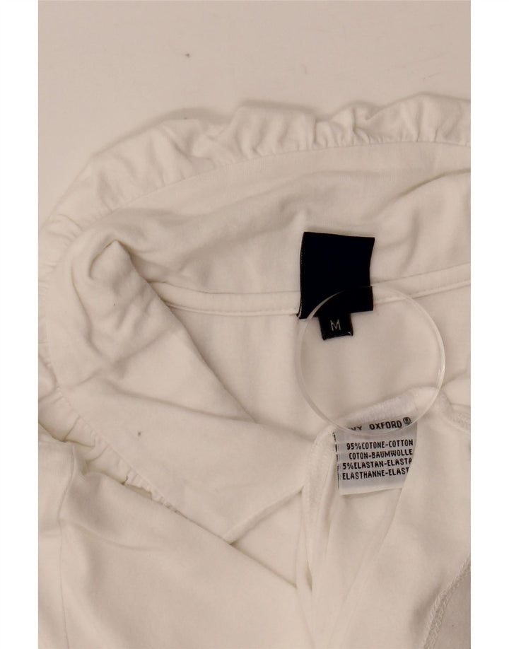 IVY OXFORD Dame Polo Shirt UK 12 Medium White Bomuld
