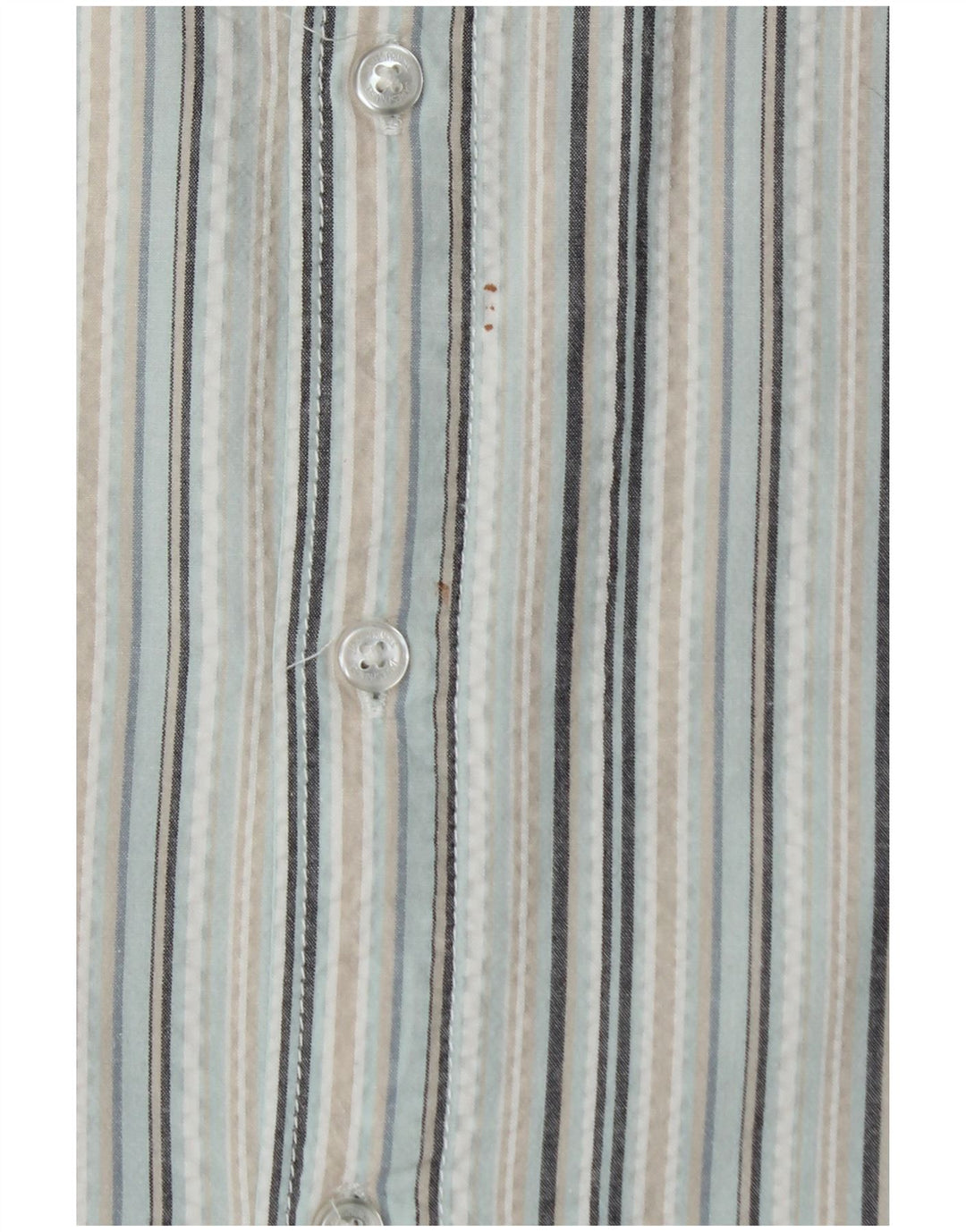 JAMES PRINGLE Mens Short Sleeve Shirt Large Blue Striped Cotton