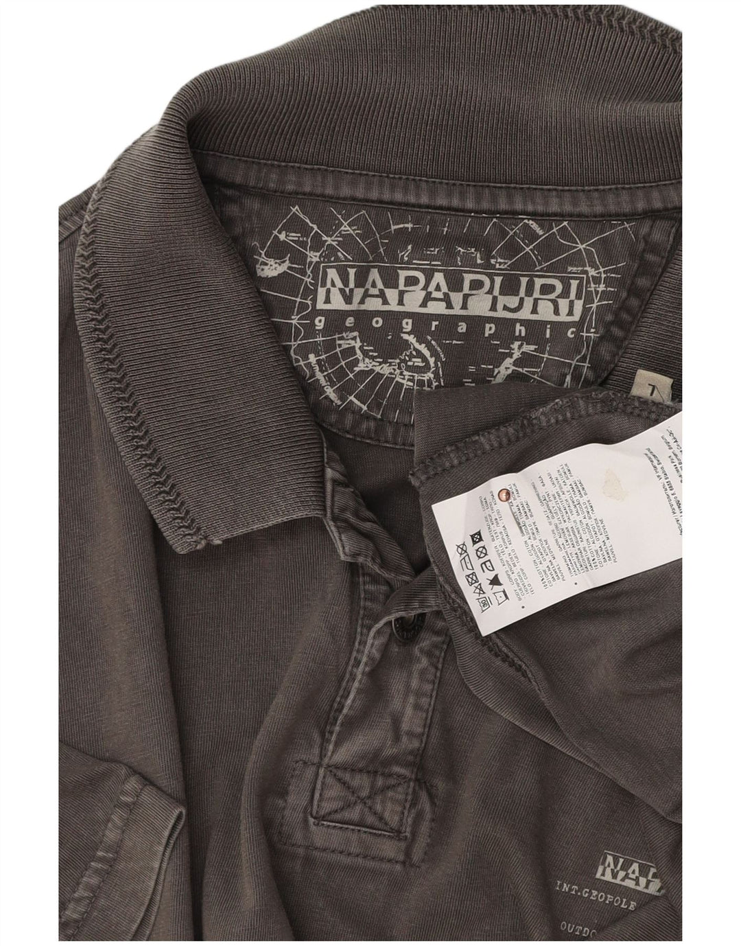 NAPAPIJRI Poloskjorte til mænd, stor grå bomuld