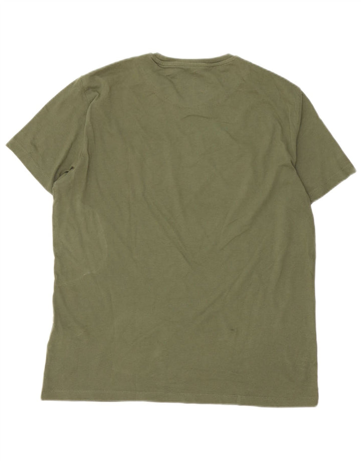 Gas Herre Grafisk T-Shirt Top Stor Grøn Bomuld