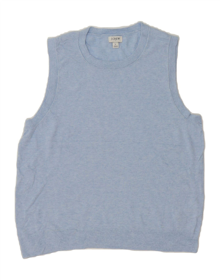 J. CREW Womens Vest Tank Top UK 14 Large Blue Cotton Vintage J. Crew and Second-Hand J. Crew from Messina Hembry 