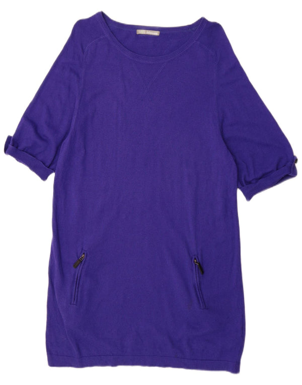 Marks & Spencer Dame Kortærmede Jumper Dress UK 14 Large Purple
