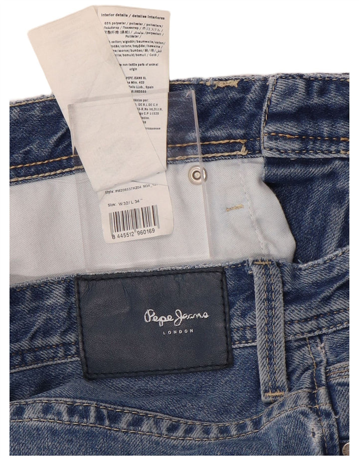 PEPE JEANS Lige jeans til kvinder W32 L34 Blå bomuld