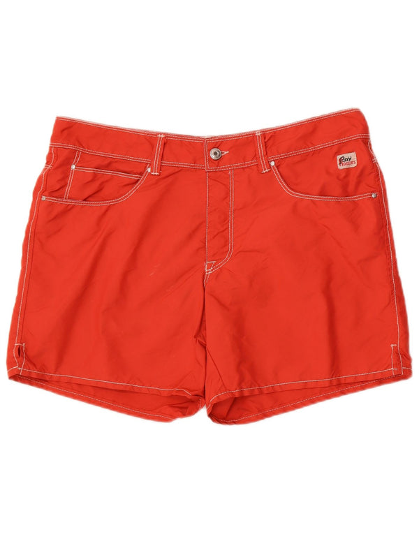 Roy Rogers Herre Seven Bell Casual Shorts IT 50 Large W36 Red