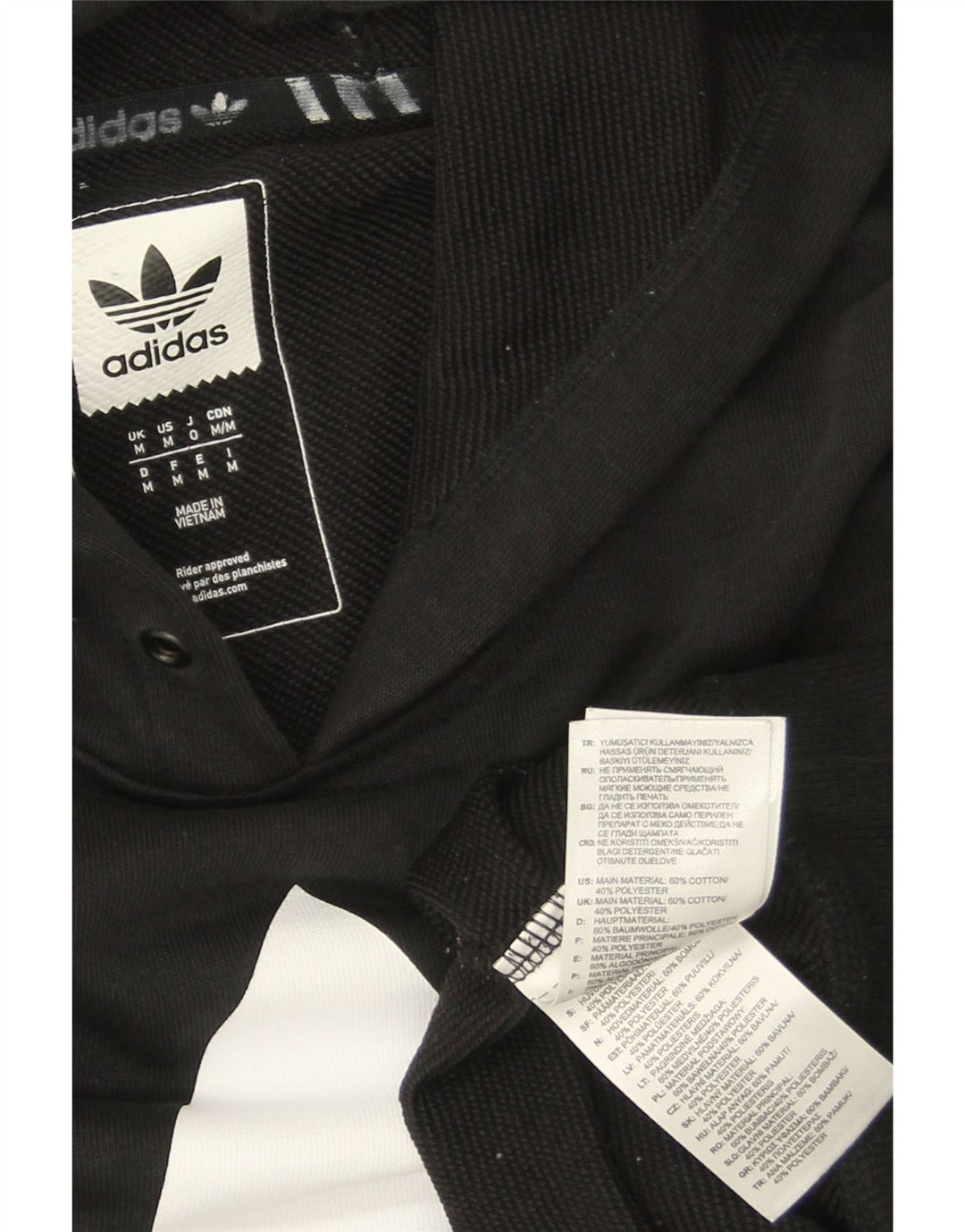 ADIDAS Herre Skateboarding Grafisk hættetrøje Jumper Medium Sort Bomuld