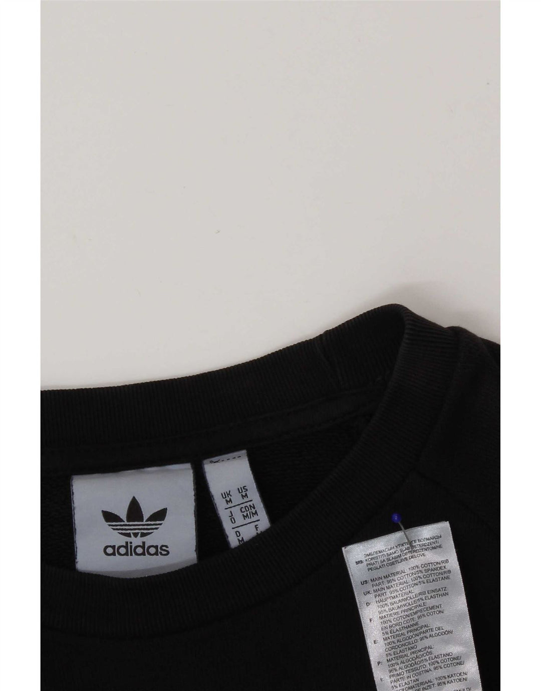 Adidas Sweatshirt Jumper Medium Sort bomuld til mænd