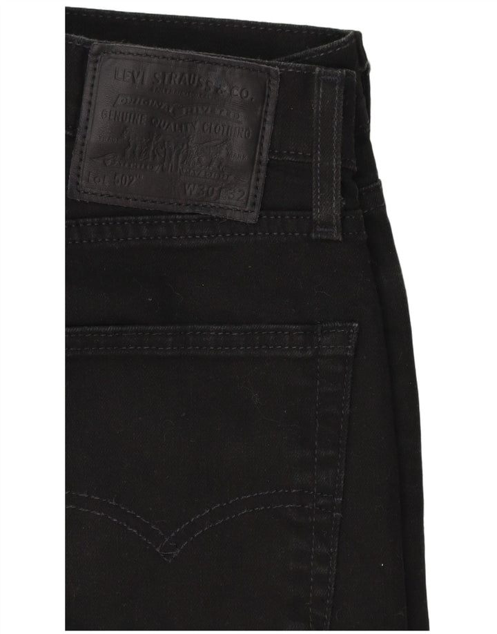 Levi's Herre 502 tilspidsede jeans W30 L29 sort bomuld