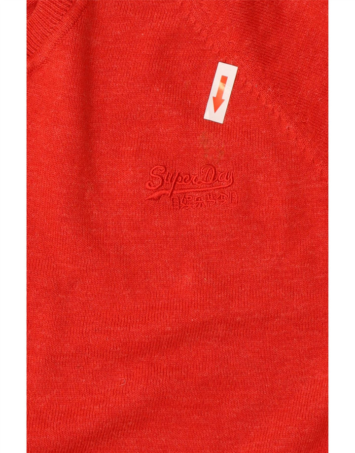 Superdry Herre V-hals sweater XL rød bomuld