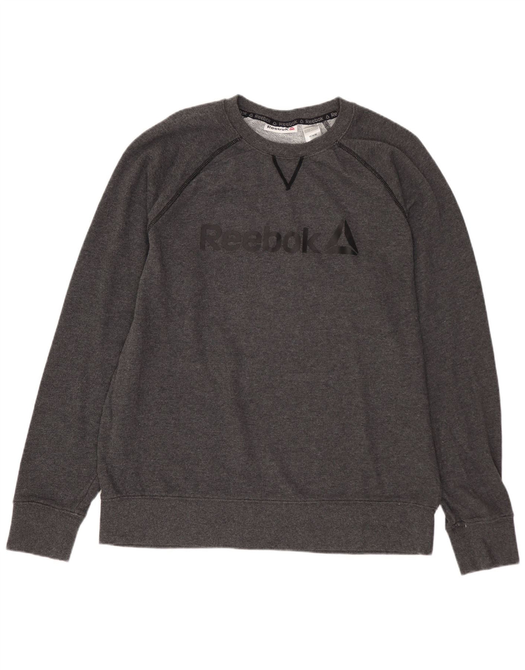 REEBOK Herre grafisk sweatshirt Jumper Medium Grå Bomuld
