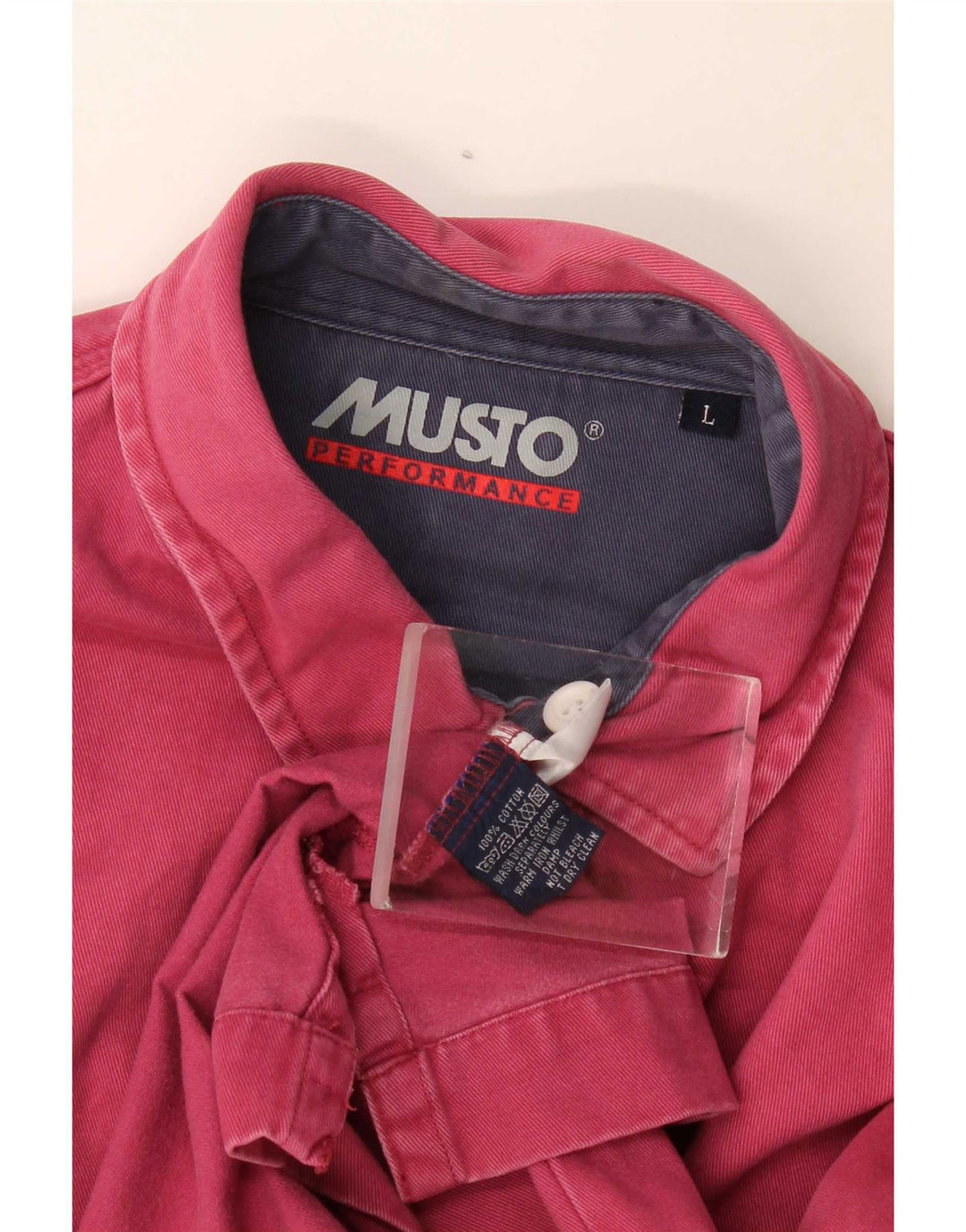 Musto Herre Pullover Shirt Stor rødstribet bomuld