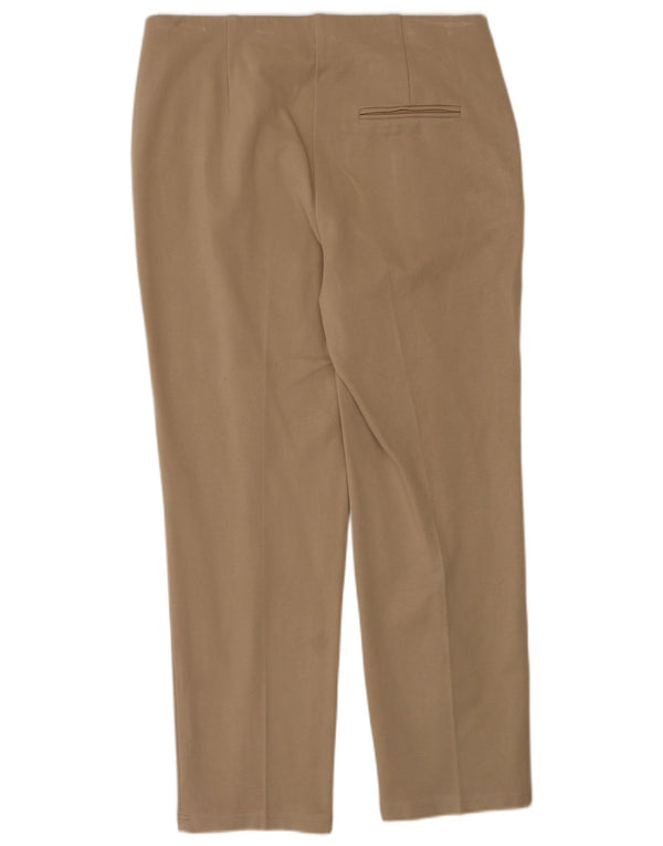 Marks & Spencer Womens Straight Chino Trousers UK 14 Large W32 L27 Beige
