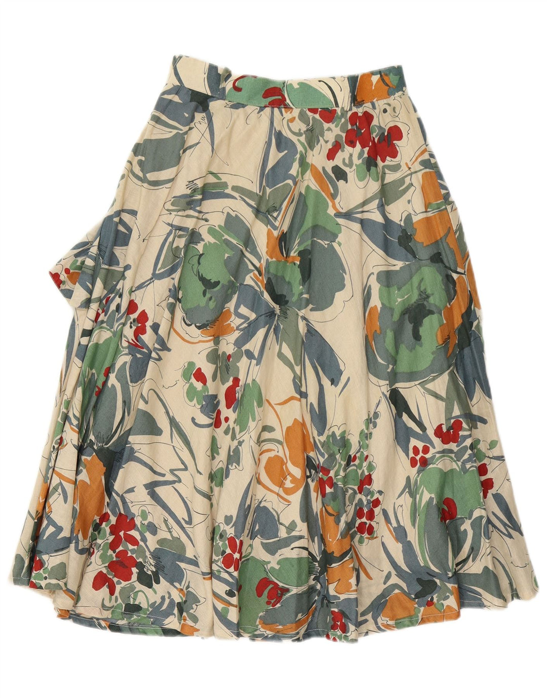 Vintage kvinders højtaljede A-linje nederdel IT 42 Medium W26 Flerfarvet