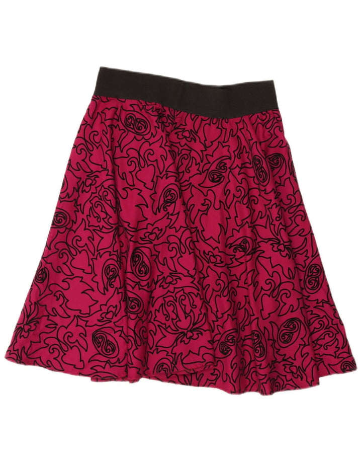 VINTAGE Womens A-Line Skirt W30 Medium  Pink Paisley