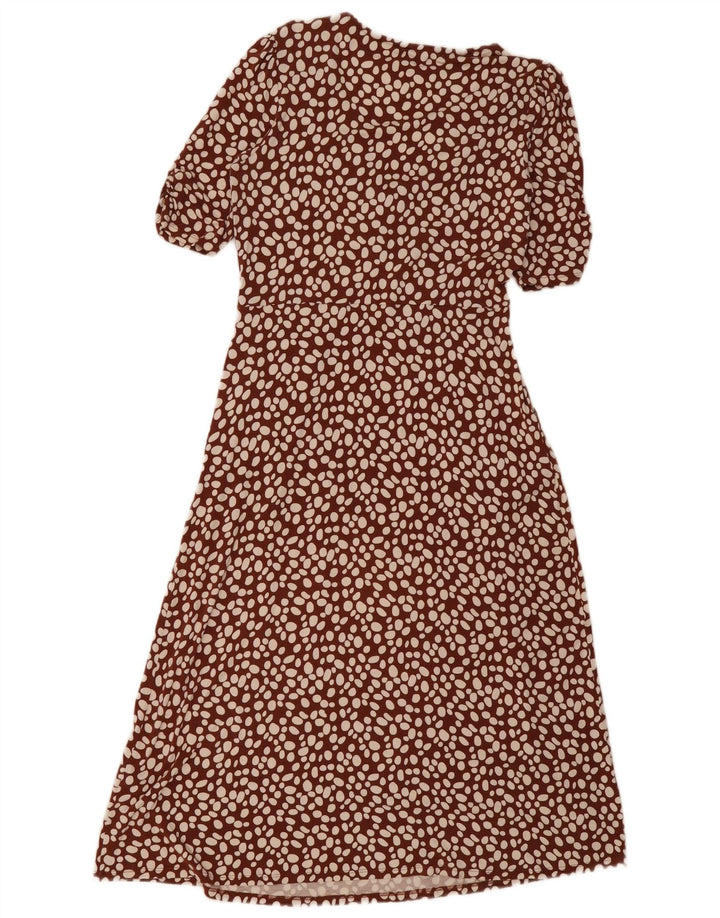 Boden Dame Maxikjole UK 12 Medium Brun Plettet