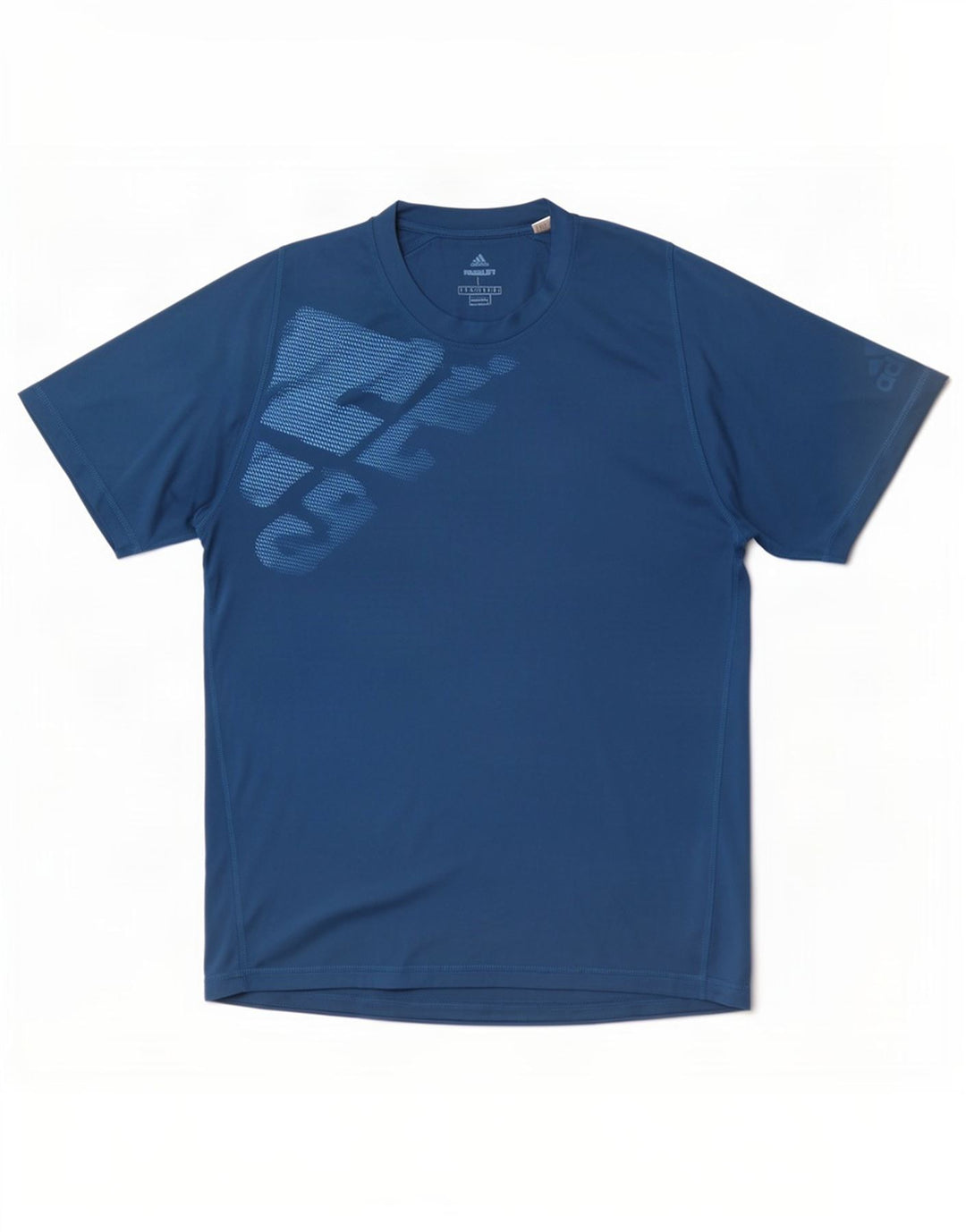 Adidas Herre Climalite Grafisk T-Shirt Top Stor Blå