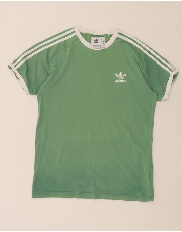 ADIDAS Herre T-Shirt Top Medium Grøn Bomuld