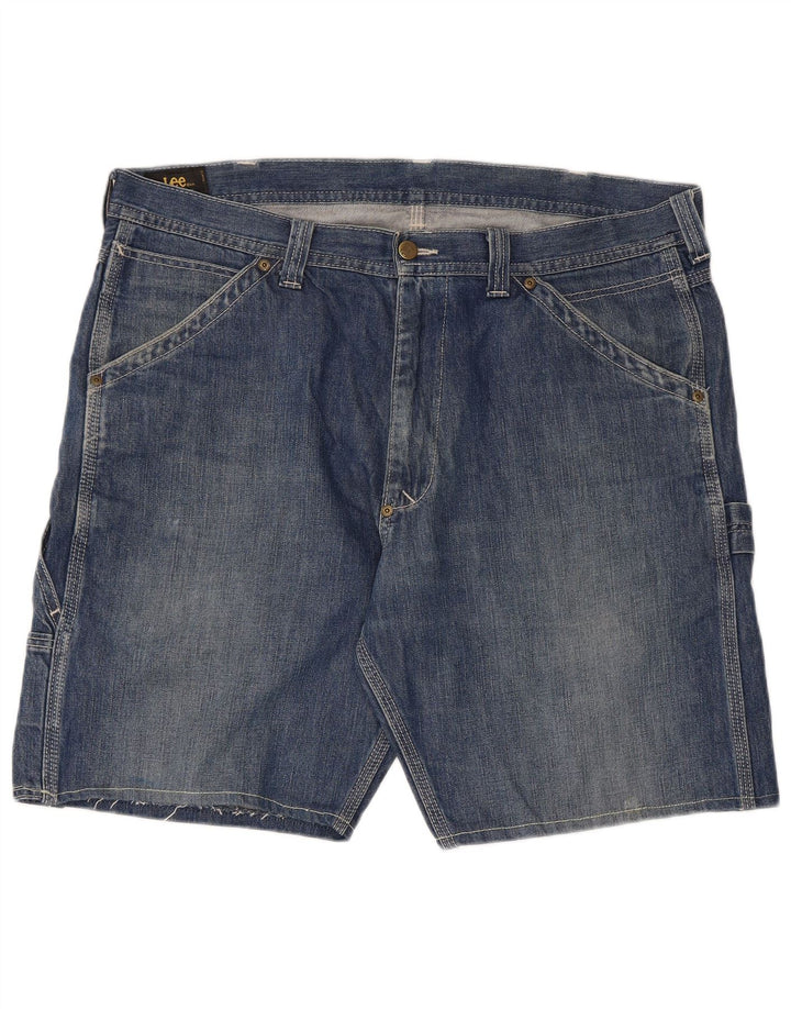 Lee Herre Cargo Denim Shorts W38 XL Blå Bomuld