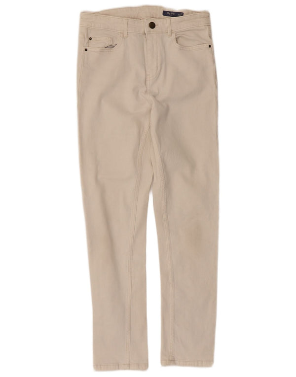 Marks & Spencer Dame The Lily Slim Jeans UK 10 Small W28 L27 Beige Bomuld