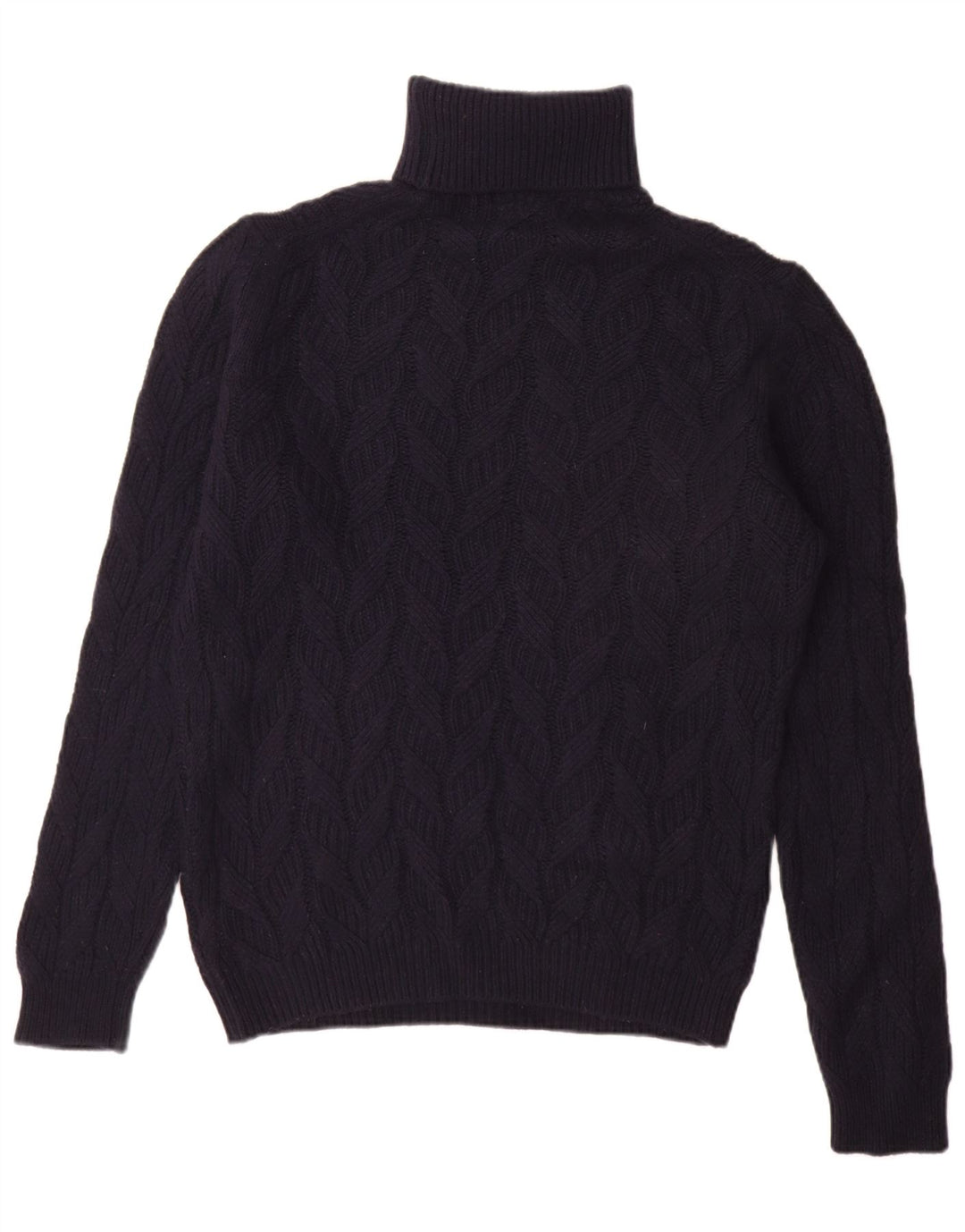 Massimo Dutti Herre Rullehalstrøje Sweater Stor Marineblå Uld
