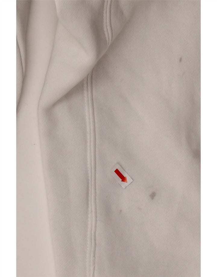 NIKE Mens Hoodie Jumper XL White Cotton