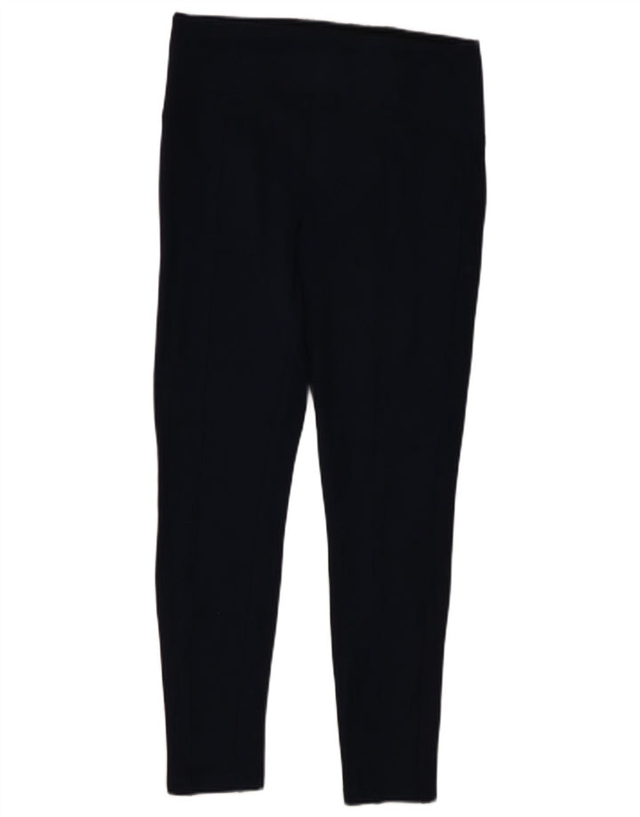 Marks & Spencer Womens Crop Leggings UK 12 Medium Navy Blue Viscose