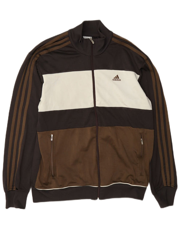 Adidas Træningsdragt til mænd Topjakke Medium Brun Colourblock Polyester