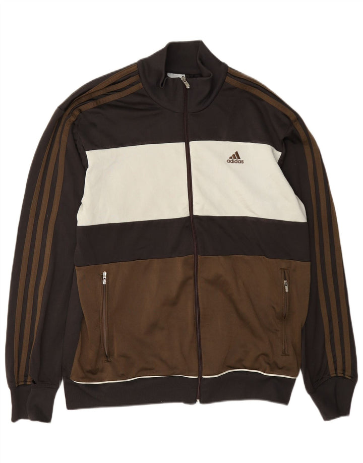 Adidas Træningsdragt til mænd Topjakke Medium Brun Colourblock Polyester
