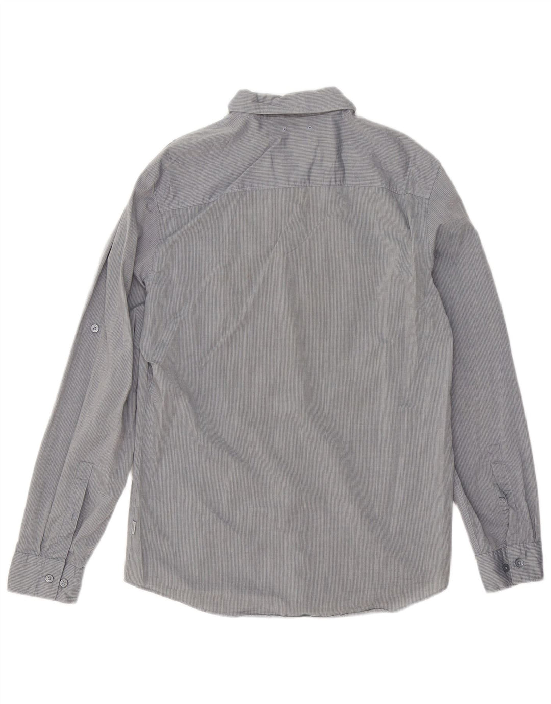 Calvin Klein Herre Slim Fit skjorte Medium Grey Pinstripe Bomuld