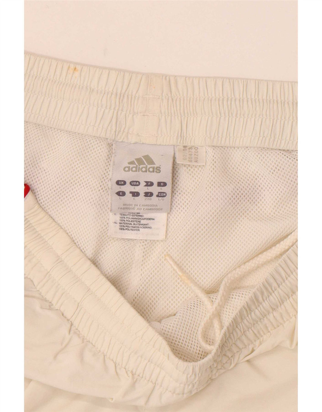 Adidas Herre Climalite Sportshorts Large White Colourblock Polyester