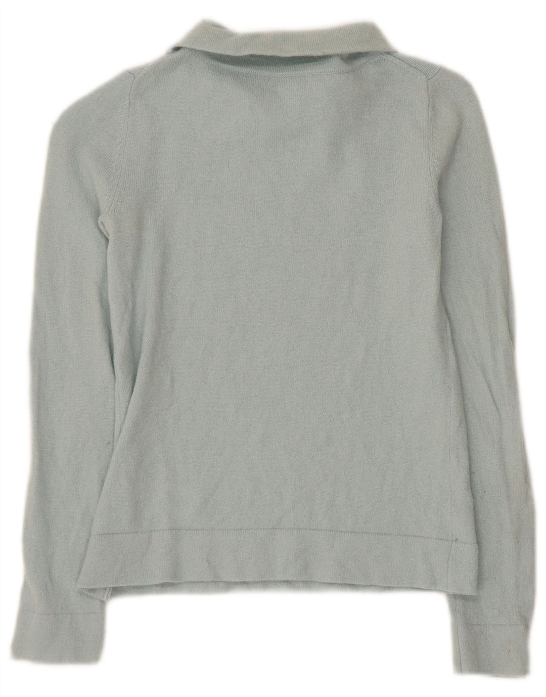 Hobbs Dame Crop Roll Neck sweater UK 4 XS Blue Wool