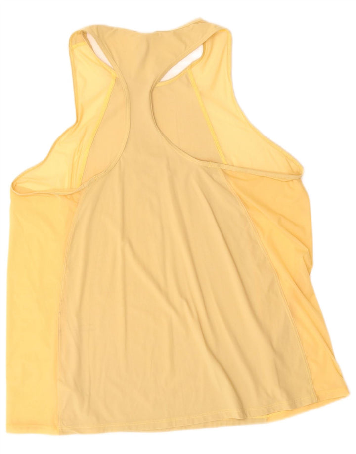 ATHLETA Womens Vest Top UK 16 Large Yellow Nylon