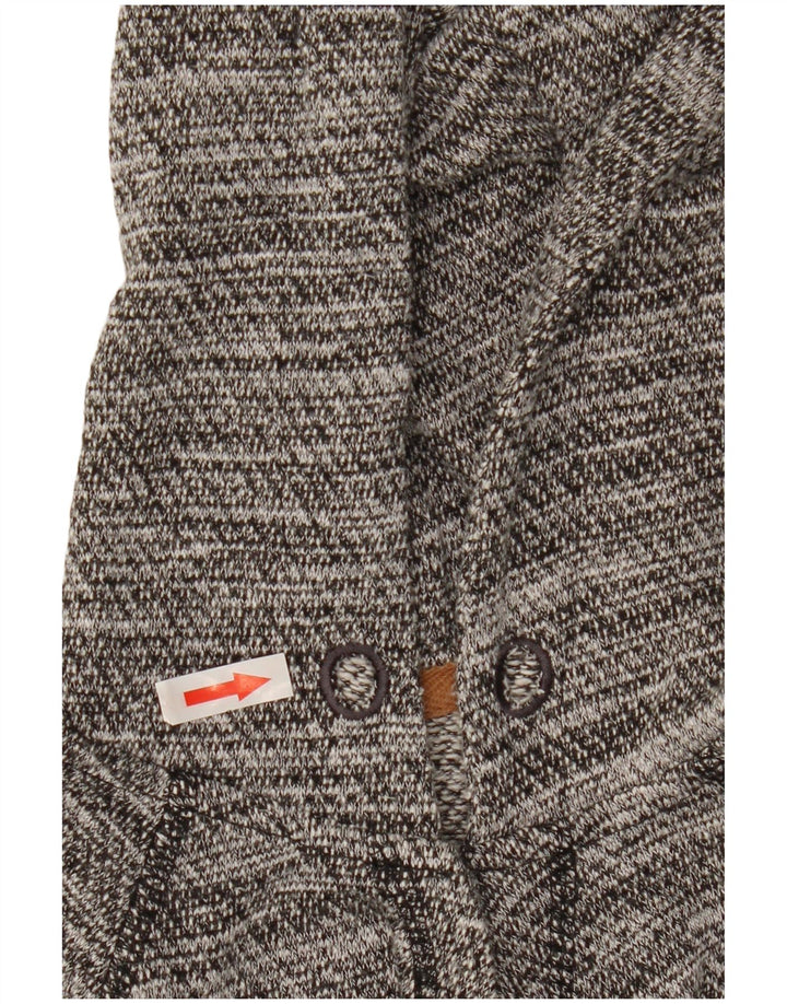 Animal Womens Oversized Hoodie Jumper UK 10 Small Grå Flecked Polyester