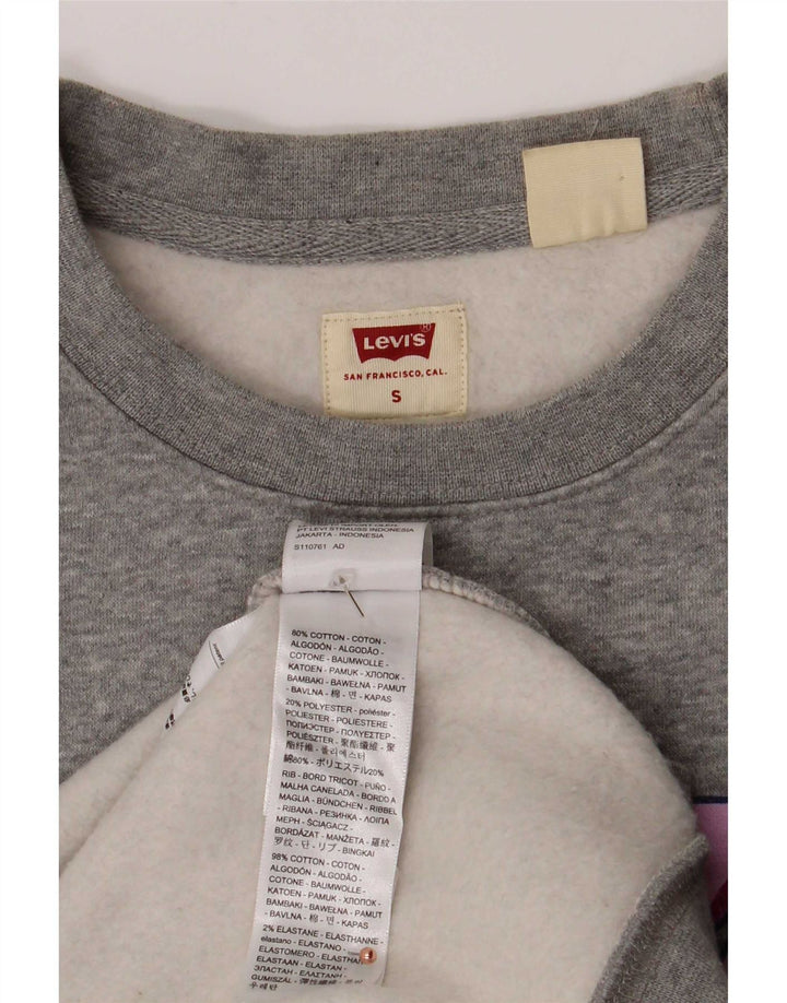 Levi's Grafisk sweatshirt til mænd, lille grå bomuld