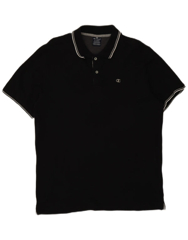 Champion herre poloshirt XL sort bomuld