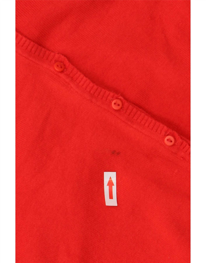 Zara Dame Cardigan Sweater UK 14 Large Red