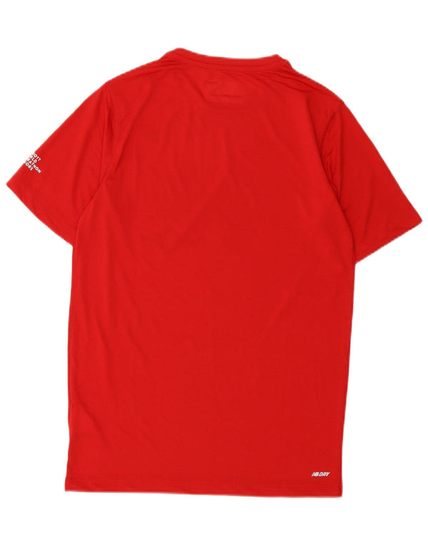 New Balance Herre Grafisk T-Shirt Top XS Rød Polyester
