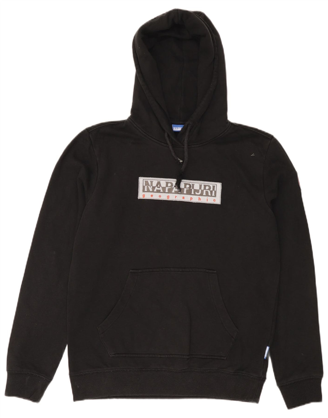 NAPAPIJRI Herre Geographic Graphic Hoodie Jumper Lille sort bomuld