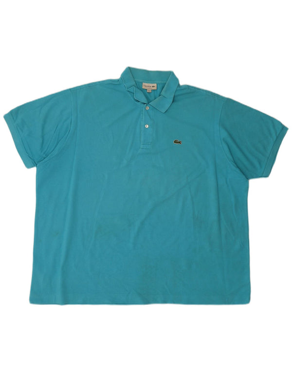 Lacoste Herre Classic Fit Polo Shirt Størrelse 10 5XL Blå Bomuld