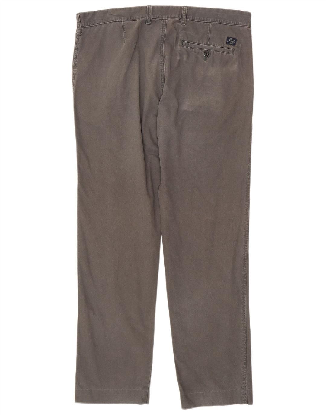 Marks & Spencer Straight Chino-bukser til mænd W36 L30 Grå bomuld