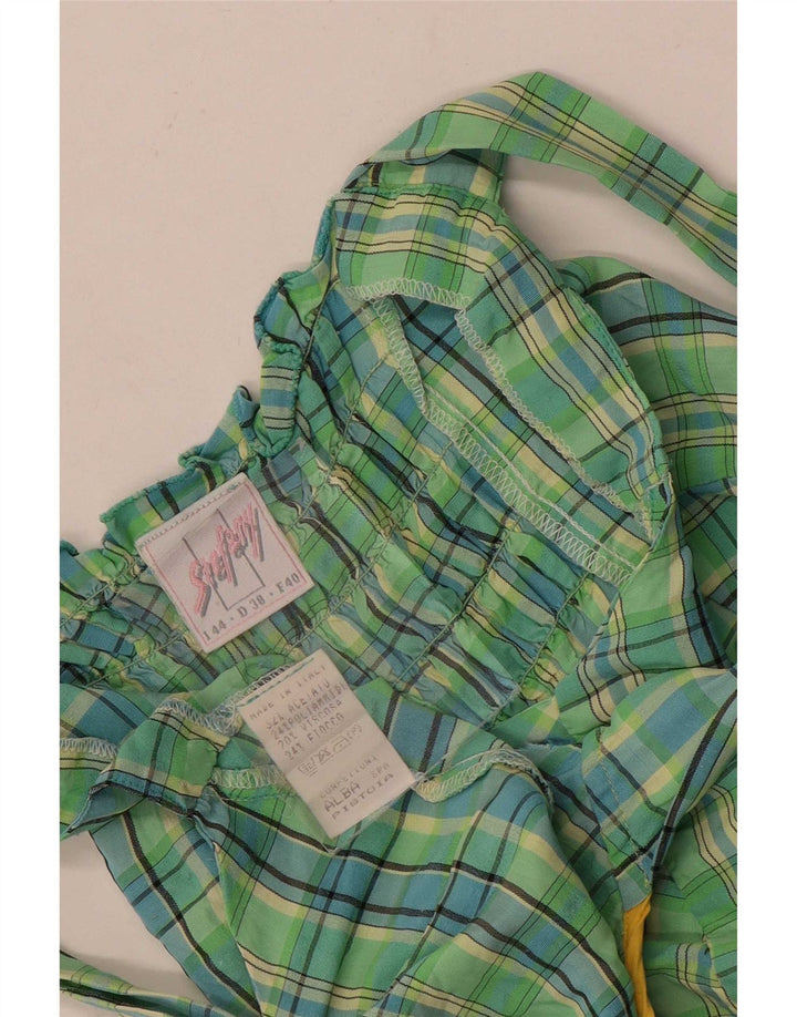 Vintage Dame Cami Top IT 44 Medium Green Check Acetate