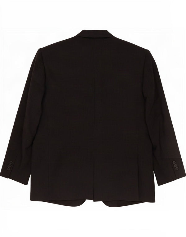 Marks & Spencer Mens 3 Button Blazer Jacket UK 42 Large Black Wool