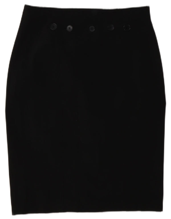 Karen Millen Womens Pencil Skirt UK 14 Large W32 Black Polyester