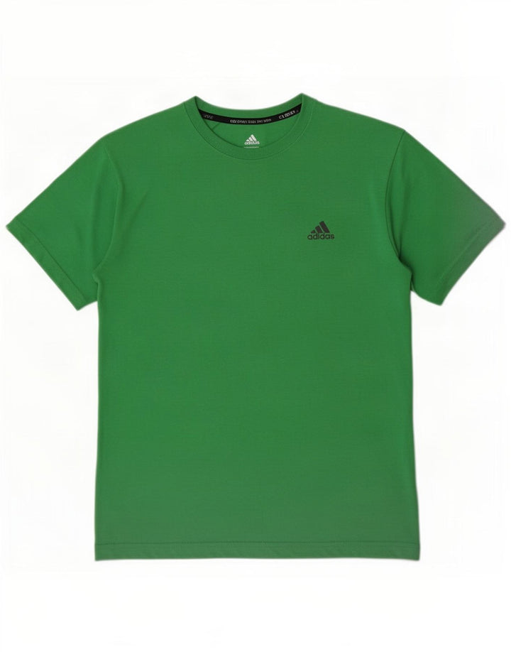 Adidas Herre Climalite T-Shirt Top Medium Grøn Polyester