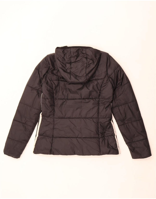 Adidas Polstret hættejakke til kvinder UK 12 Medium Sort Polyester