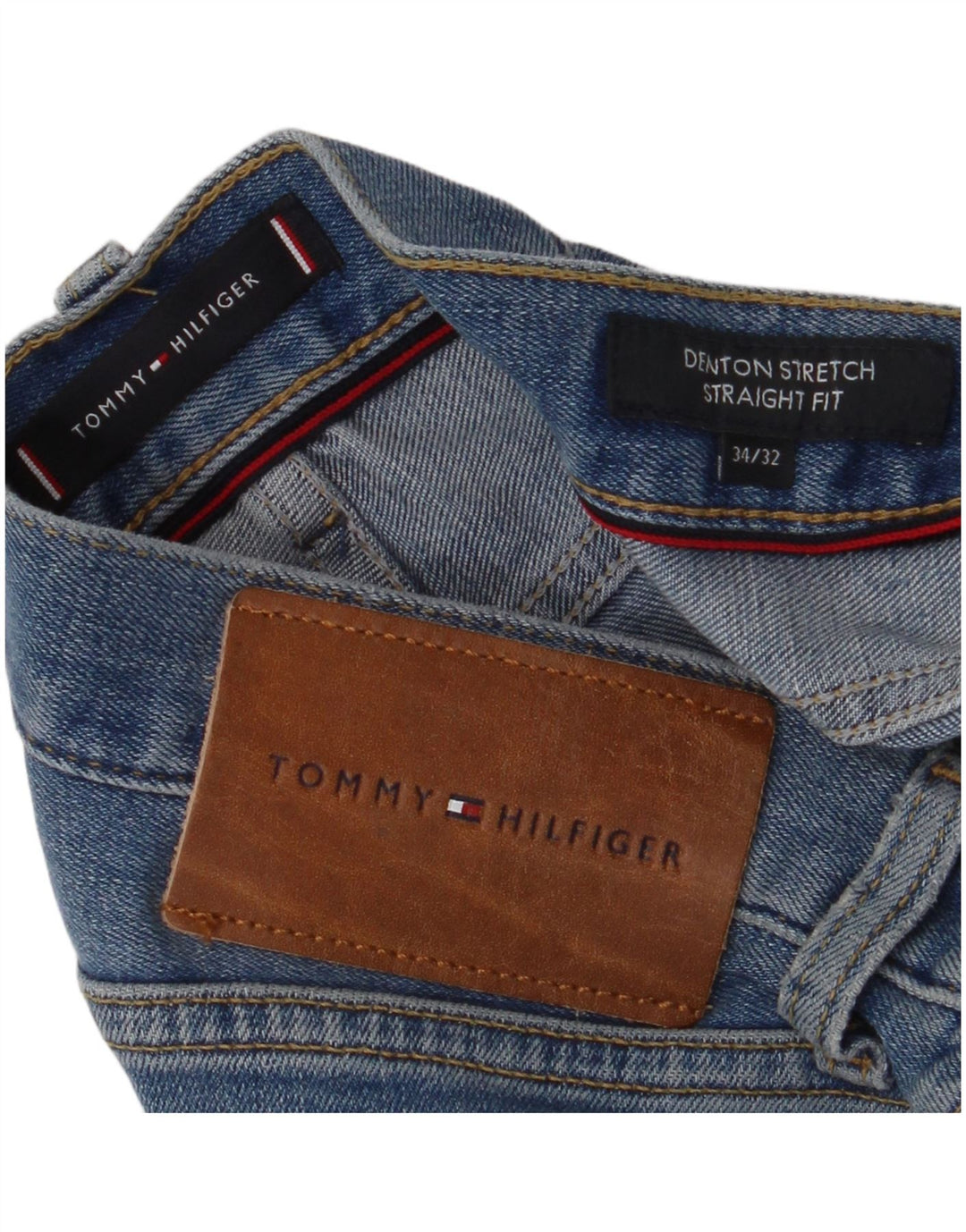 Tommy Hilfiger Herre Denton Straight Jeans W34 L32 Blå