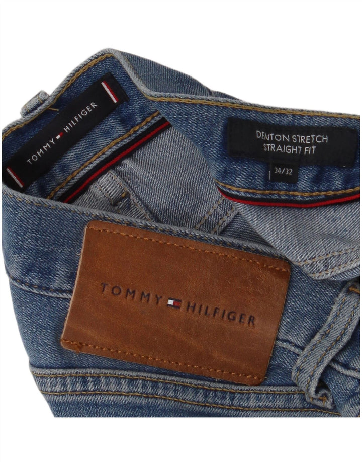 Tommy Hilfiger Herre Denton Straight Jeans W34 L32 Blå